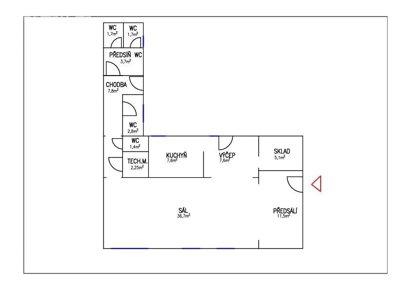 Prodej restaurace - Pivín, 798 24, 93 m²