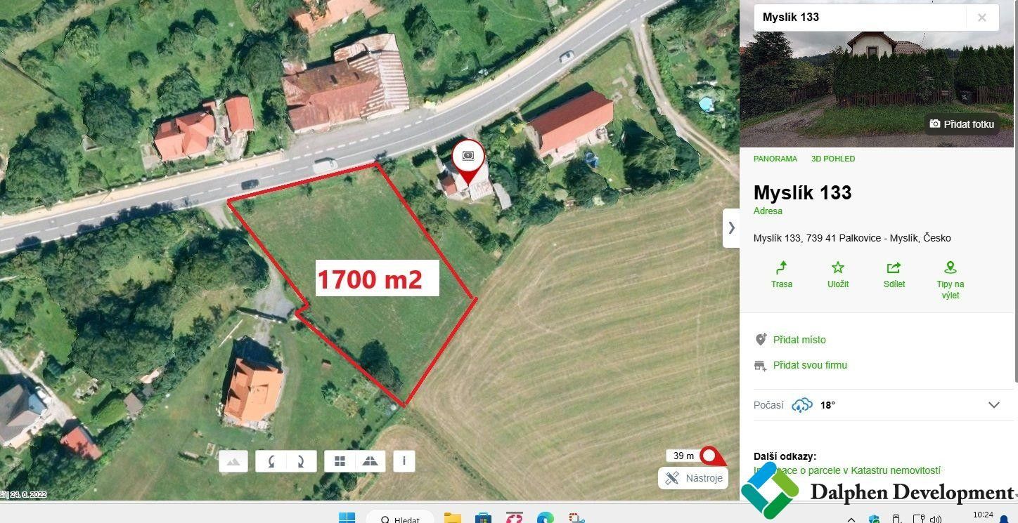 Pozemky pro bydlení, Myslík, Palkovice, 1 700 m²