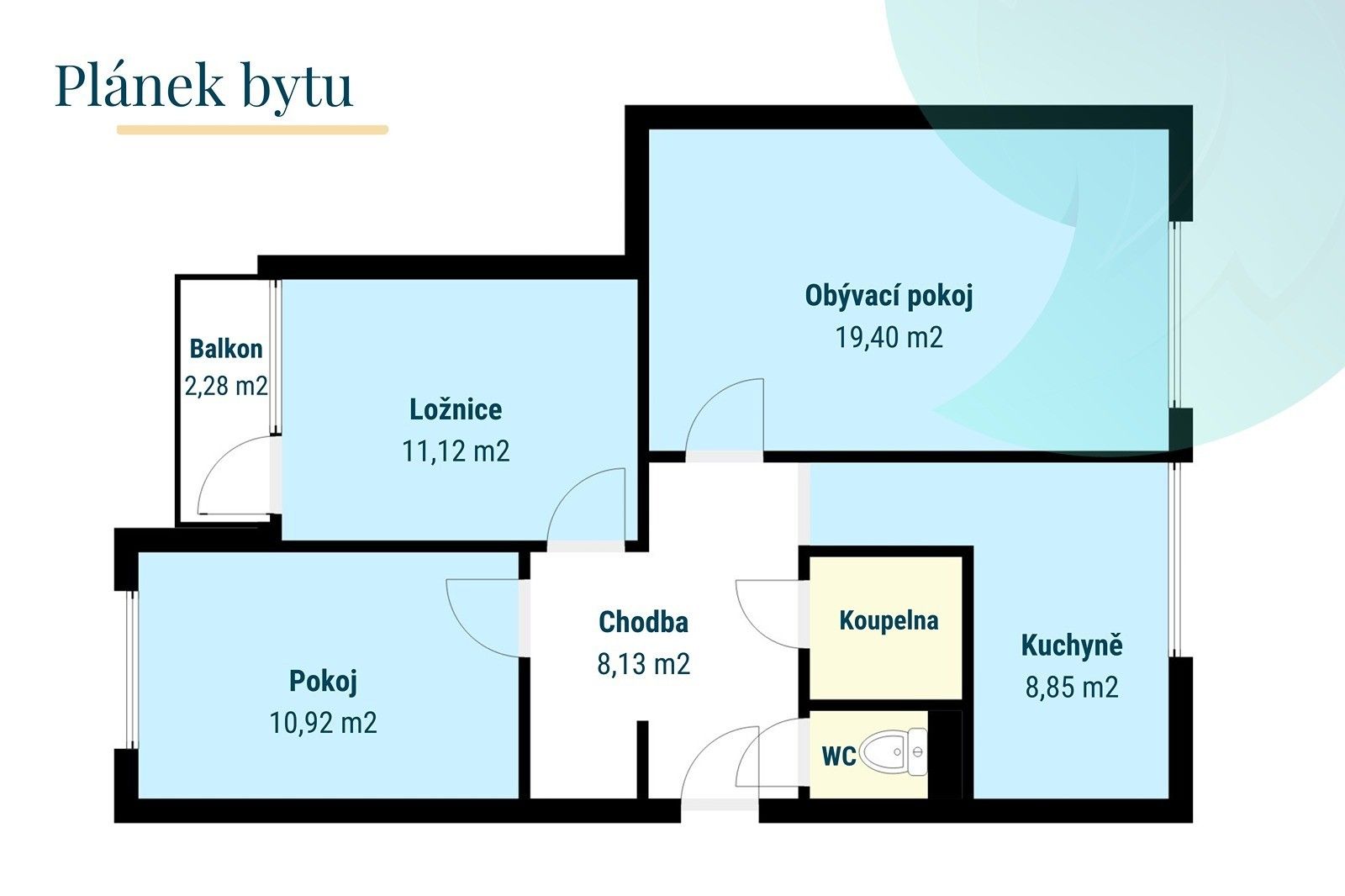 3+1, Josefa Mánesa, Nymburk, 61 m²