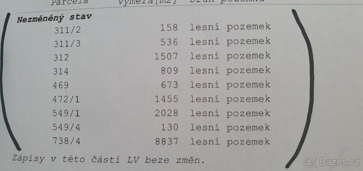 Prodej les - Pardubice, 530 02