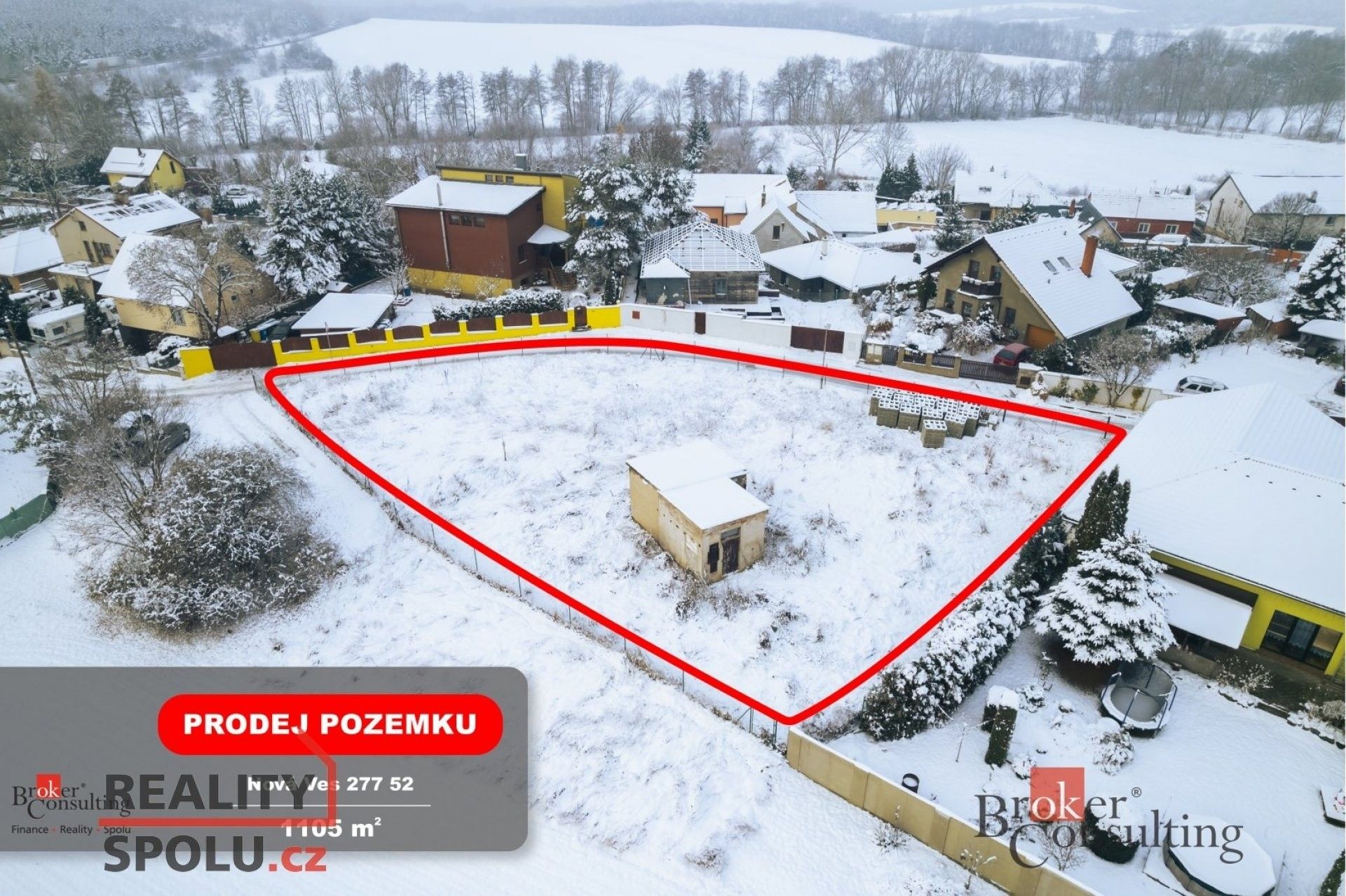 Prodej pozemek pro bydlení - Nová Ves, 1 105 m²