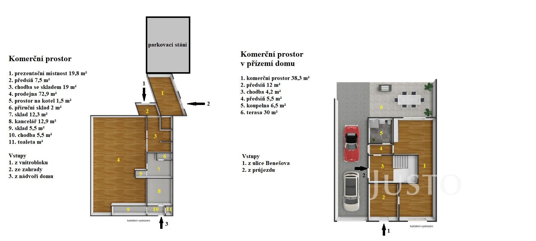 Obchodní prostory, Benešova, Kutná Hora, 396 m²