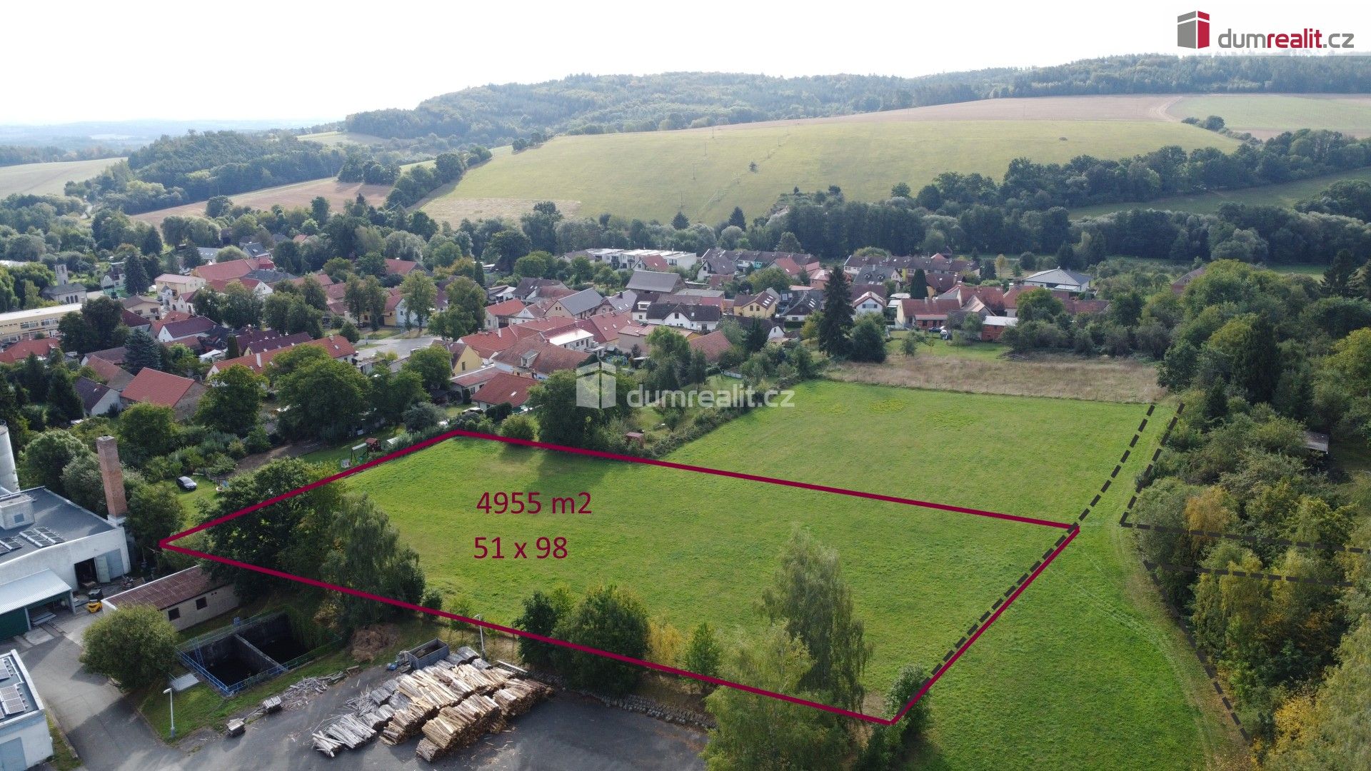 Prodej komerční pozemek - Pražská, Netvořice, 4 955 m²