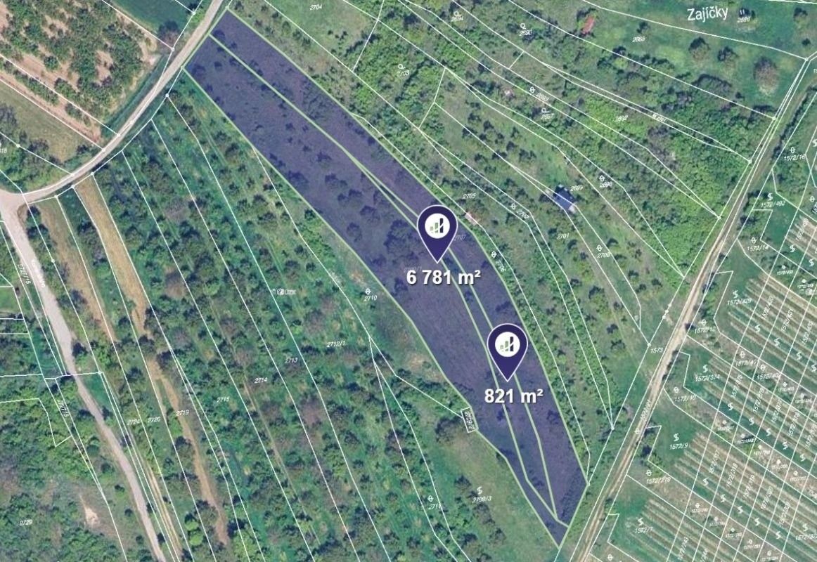 Zemědělské pozemky, Židlochovice, 7 602 m²