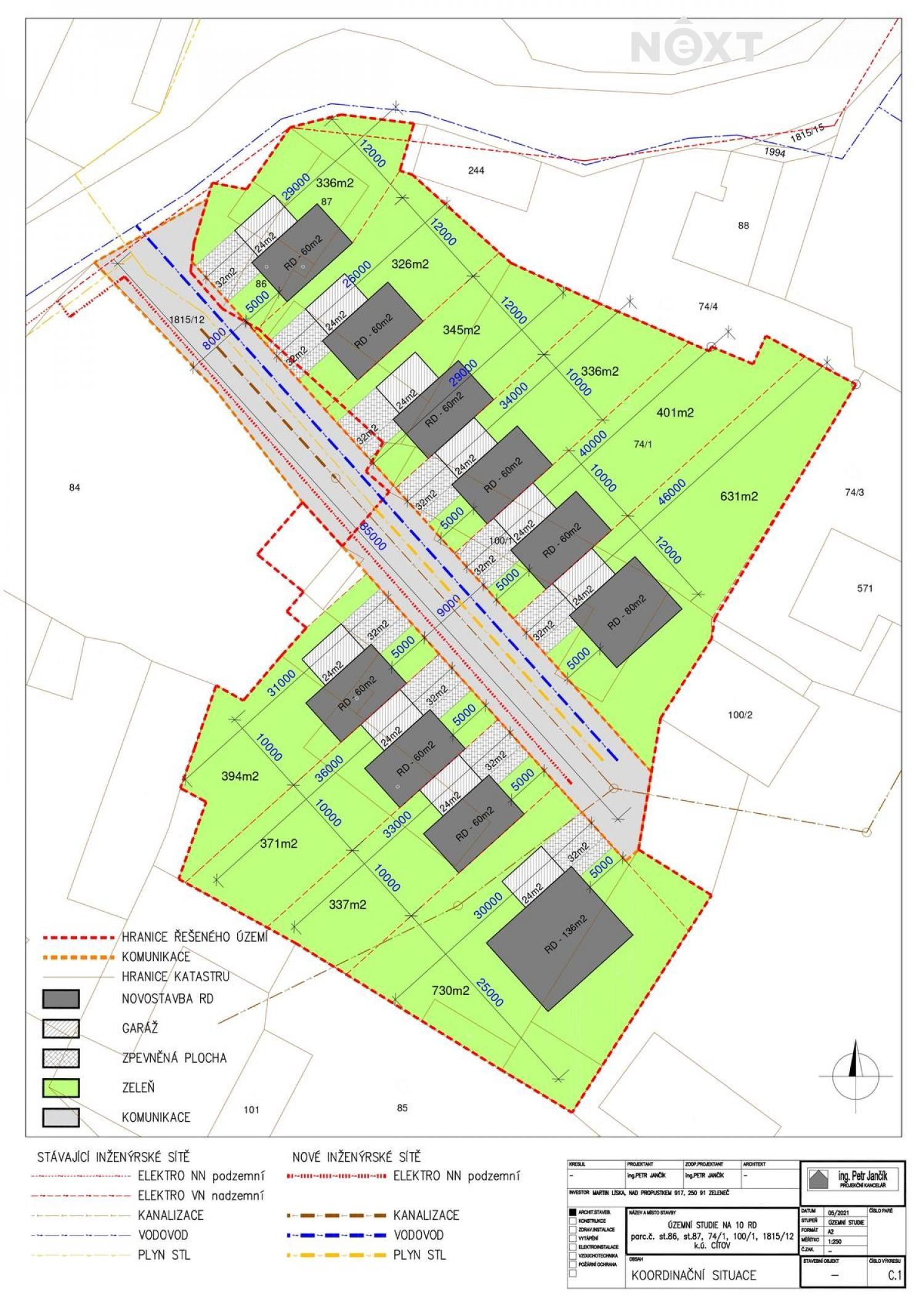 Prodej pozemek pro bydlení - Cítov, 4 767 m²