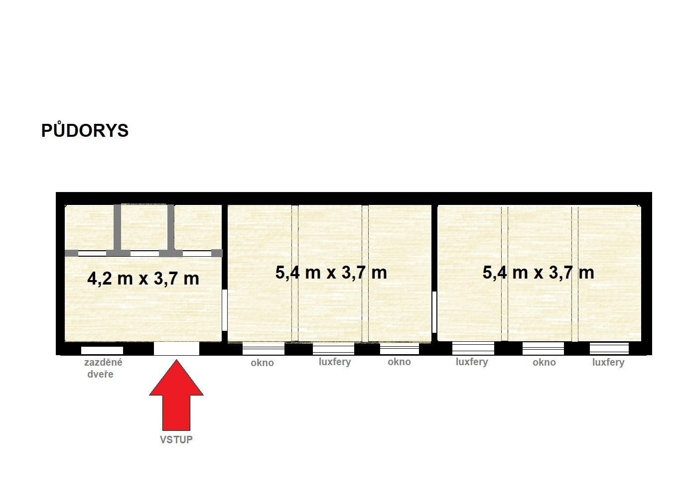 Pronájem sklad - Zákolany, 55 m²