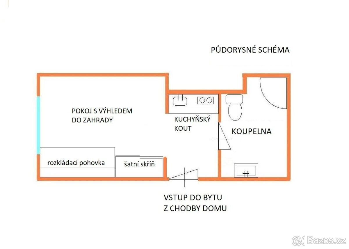 Pronájem byt 1+kk - Brno, 621 00, 25 m²