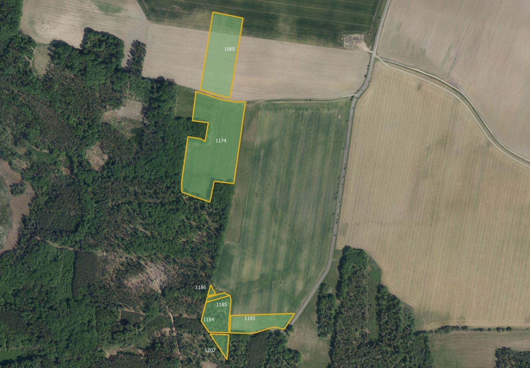 Zemědělské pozemky, Vlčí Habřina