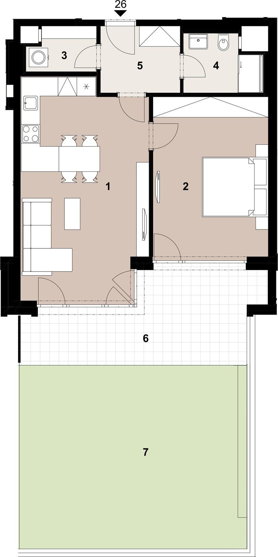 Prodej byt 2+kk - Kotlaska, Praha, 59 m²