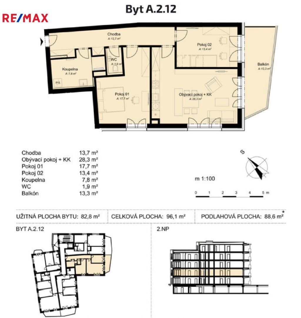 Prodej byt 3+kk - Papírenská, Vrchlabí, 102 m²