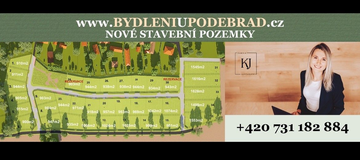 Pozemky pro bydlení, Poděbrady, 290 01, 160 m²