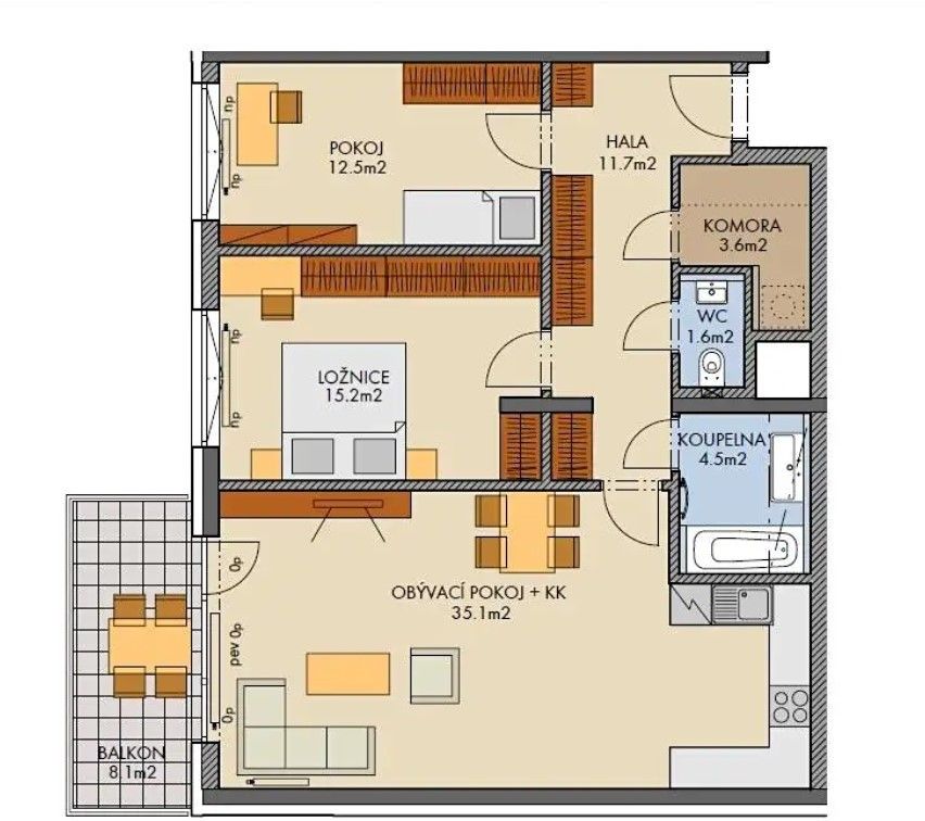 Pronájem byt 3+kk - Praha 10, 111 01, 96 m²