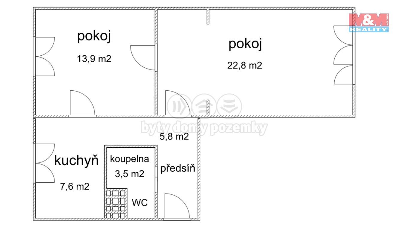 Prodej byt 2+1 - Zelenečská, Praha, 54 m²