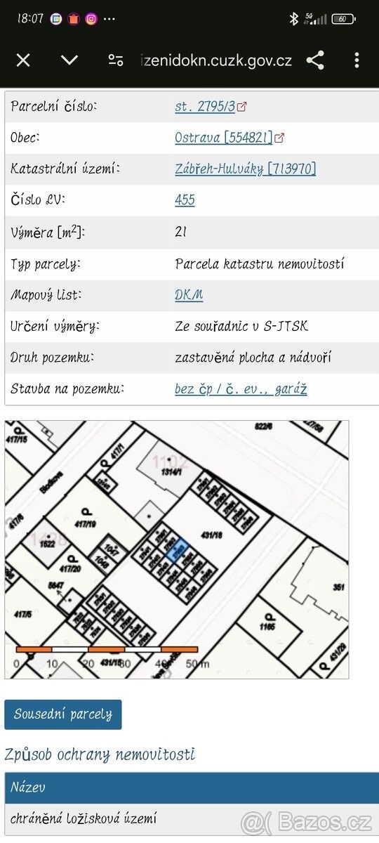 Garáže, Ostrava, 709 00, 21 m²