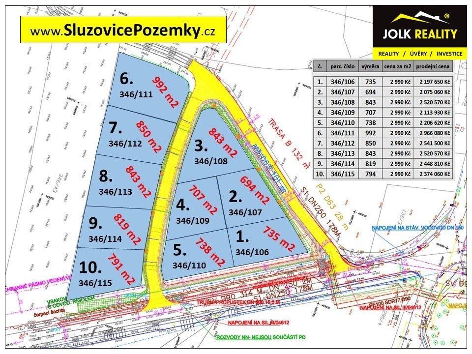 Prodej pozemek pro bydlení - Služovice, 791 m²