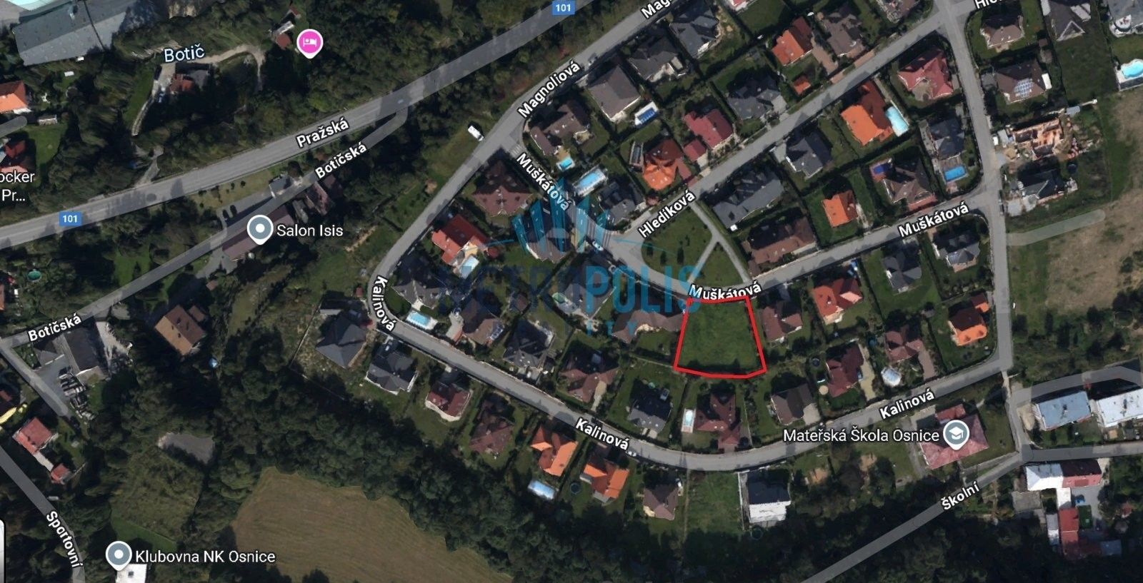 Pozemky pro bydlení, Muškátová, Jesenice, 766 m²