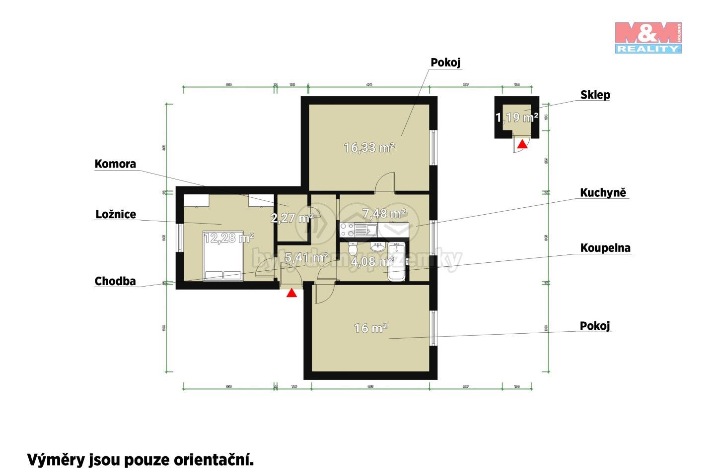 Pronájem byt 3+1 - Na Sídlišti, Bezdružice, 64 m²