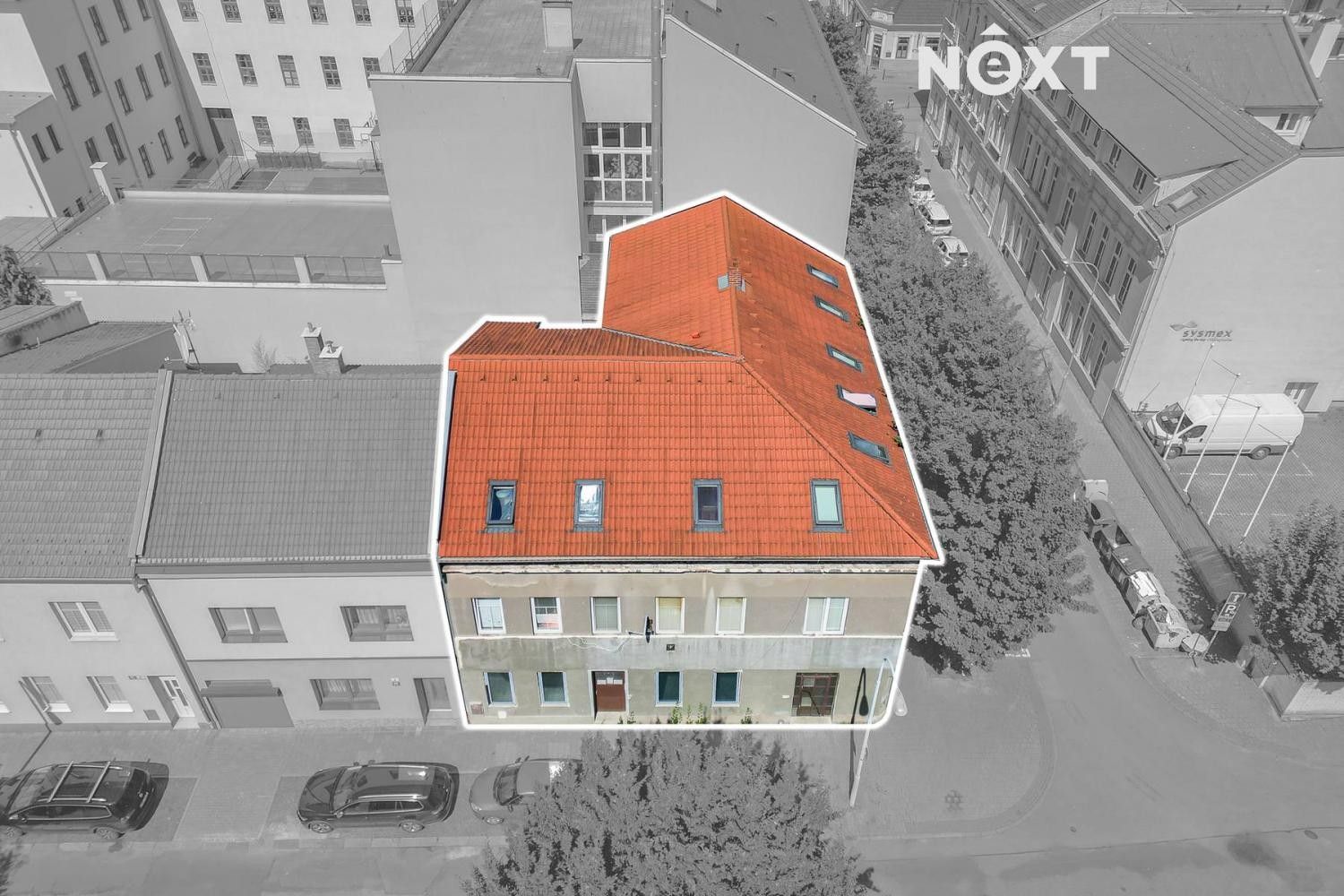 Činžovní domy, Netušilova, Brno, 508 m²