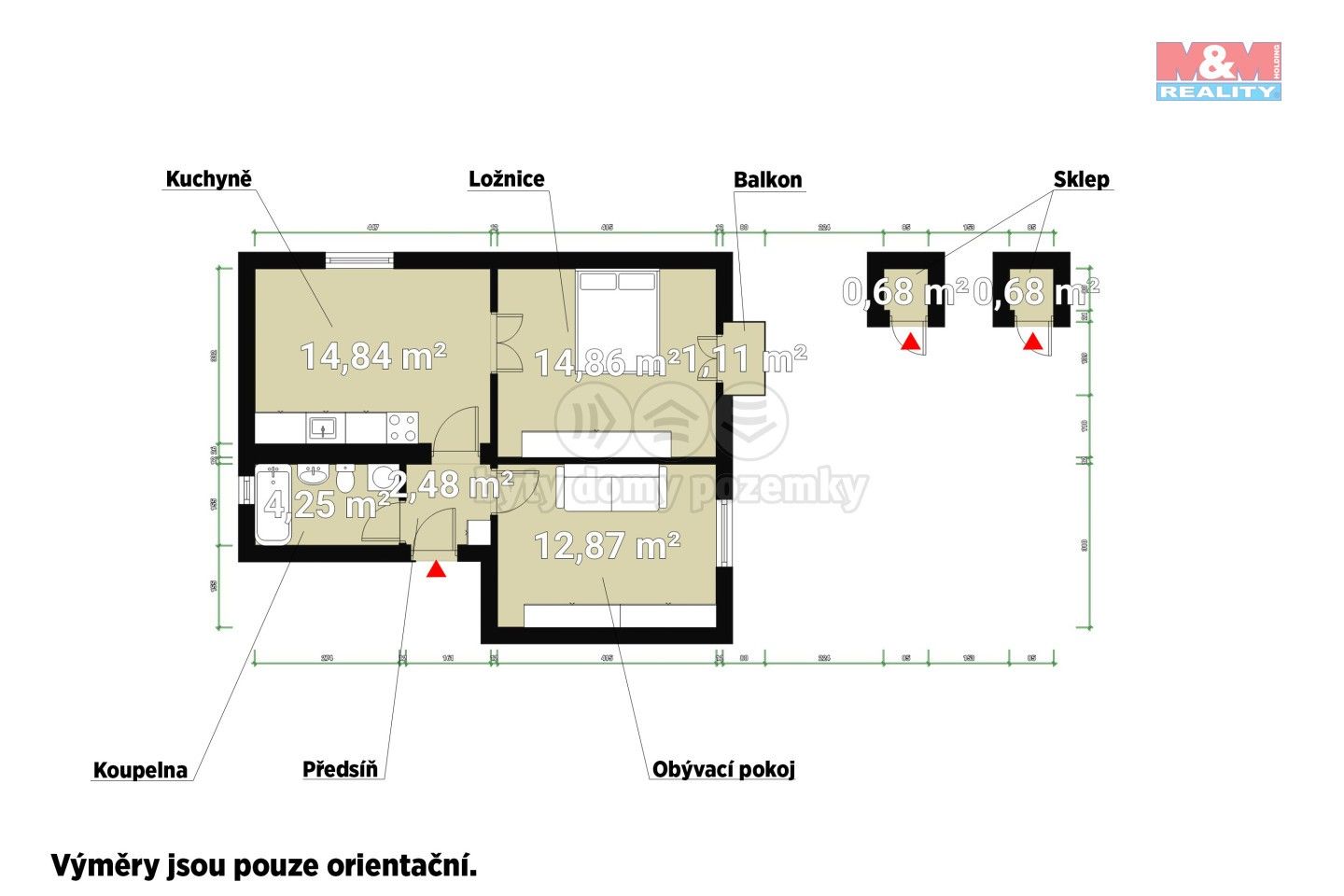 Prodej byt 2+1 - Sukova, Plzeň, 50 m²