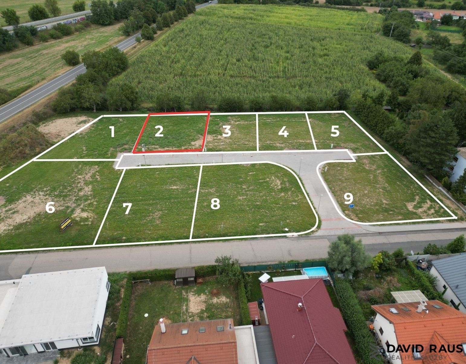 Pozemky pro bydlení, Štefánikova, Rajhrad, 617 m²