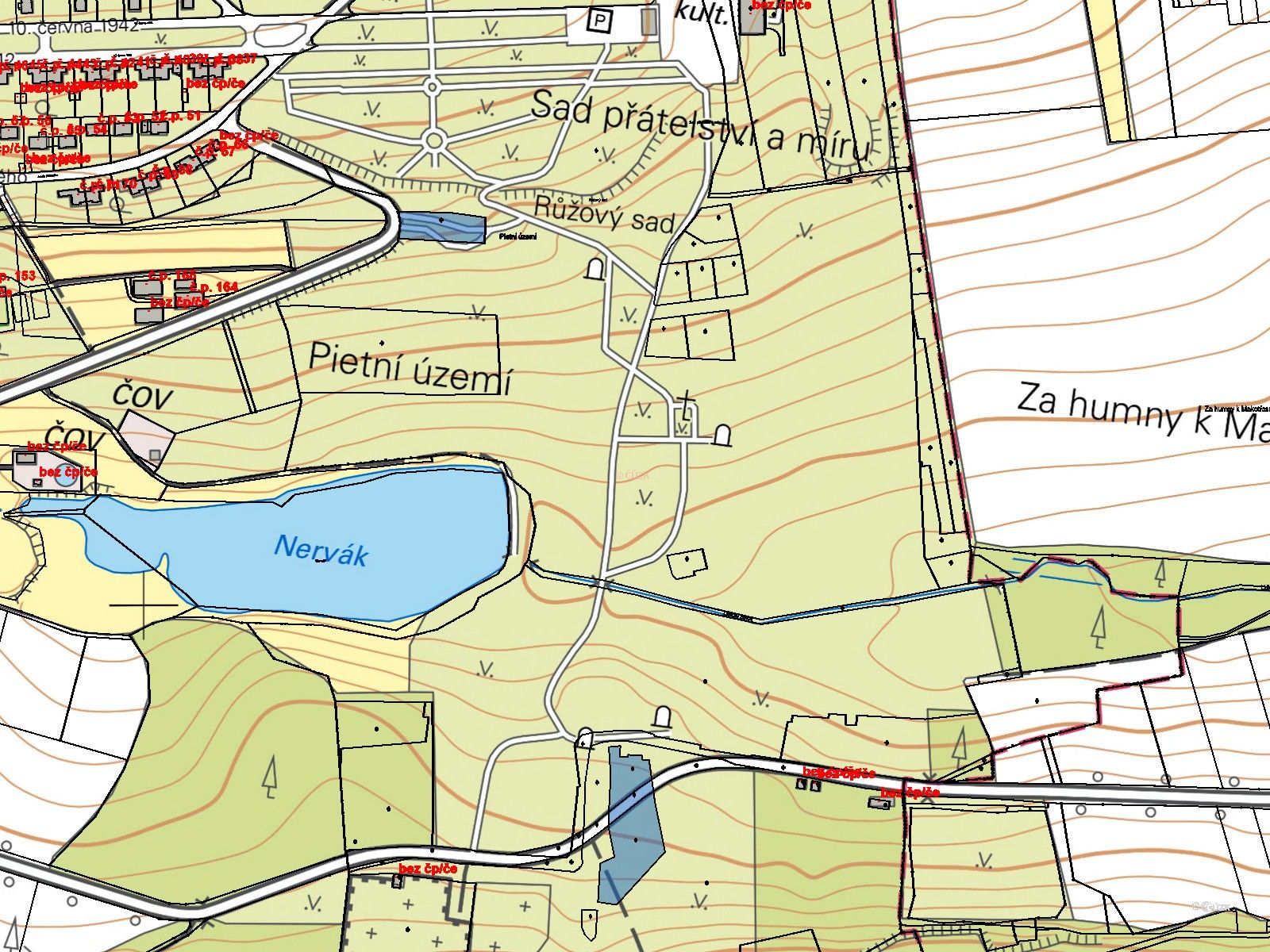 Prodej pozemek - Lidice, 412 m²