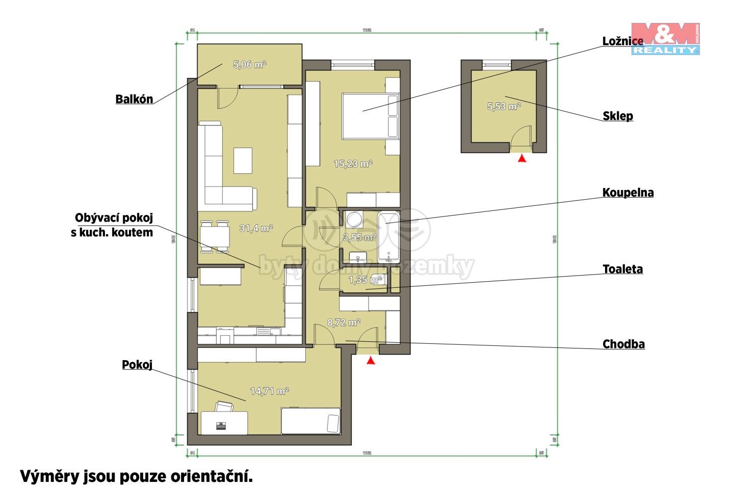 Prodej byt 3+kk - K Čínovu, Klatovy, 81 m²