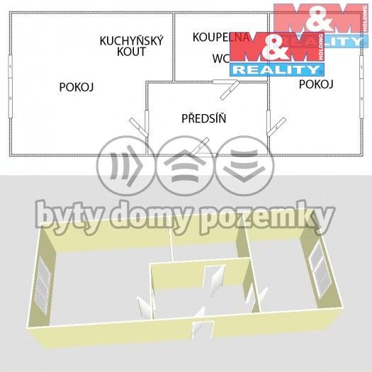 Prodej byt 2+kk - Lípová, Jablonec nad Nisou, 43 m²