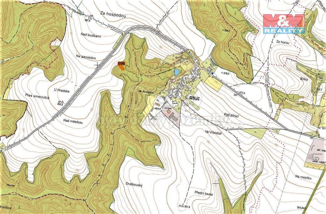 Prodej les - Mšeno u Mělníka, 277 35, 1 050 m²