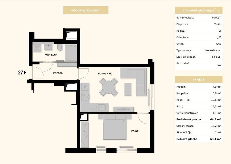 Prodej byt 2+kk - Nusle, Praha, 63 m²