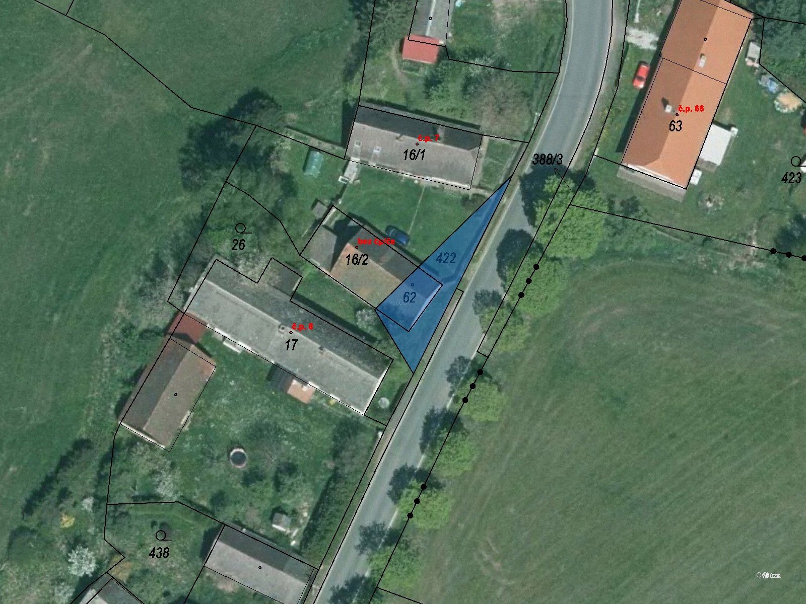 Pozemky pro bydlení, Vísky, 45 m²
