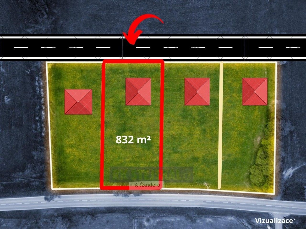 Prodej pozemek pro bydlení - Albrechtice nad Vltavou, 832 m²