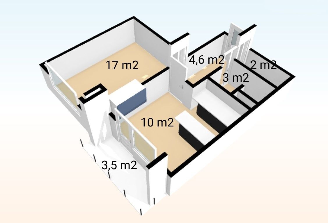 Pronájem byt 1+1 - Trutnov, 541 01, 37 m²