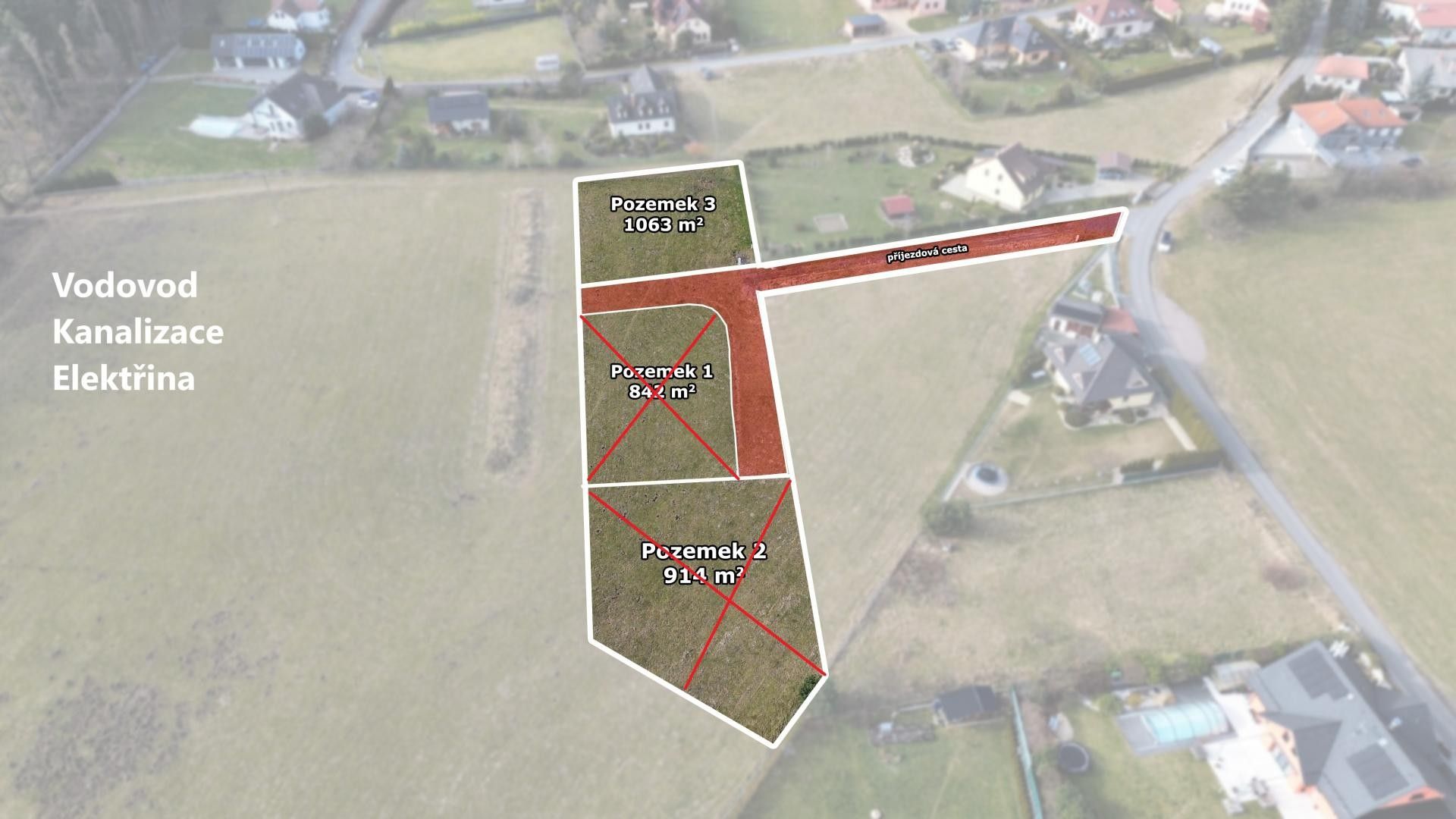 Pozemky pro bydlení, Orlov, Příbram, 1 063 m²