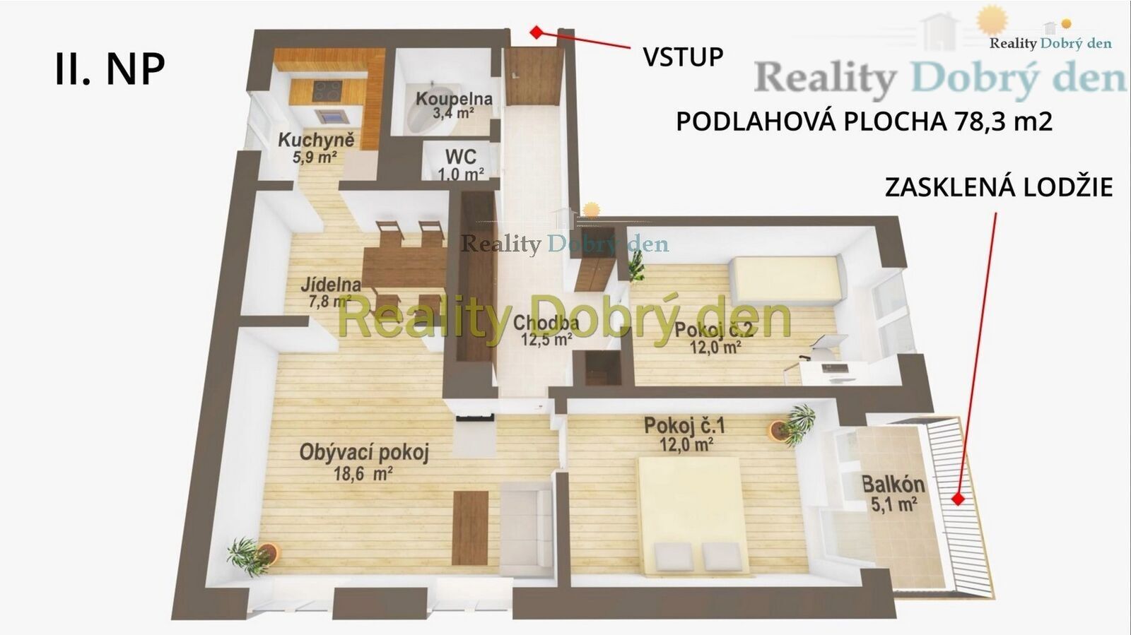 Prodej byt 3+1 - Želazného, Ostrava, 78 m²