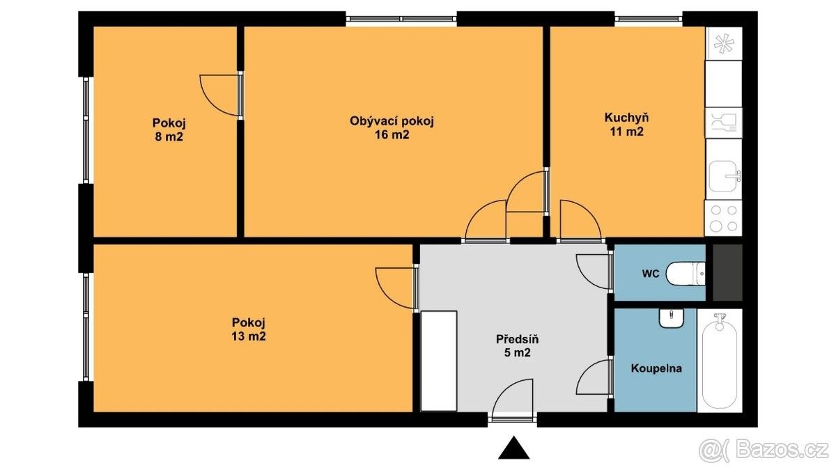 Prodej byt 3+1 - Hrádek nad Nisou, 463 34, 60 m²