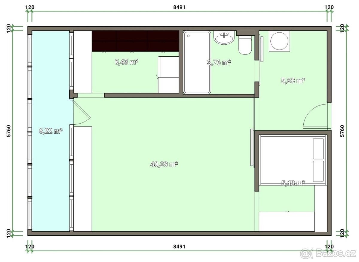 Prodej byt 1+1 - Přerov, 750 02, 43 m²