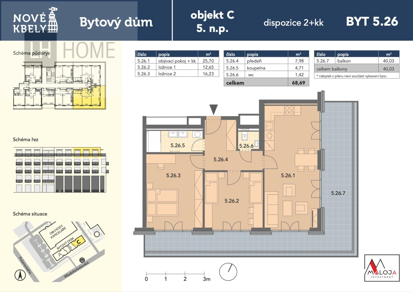 Prodej byt 3+kk - Mladoboleslavská, 108 m²