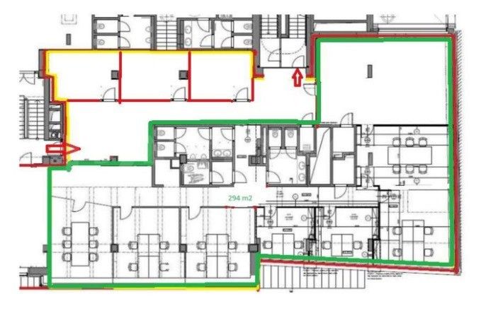 Pronájem kancelář - Šaldova, Praha, 321 m²