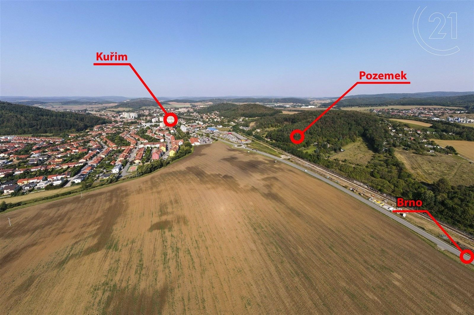 Komerční pozemky, Kuřim, 4 736 m²