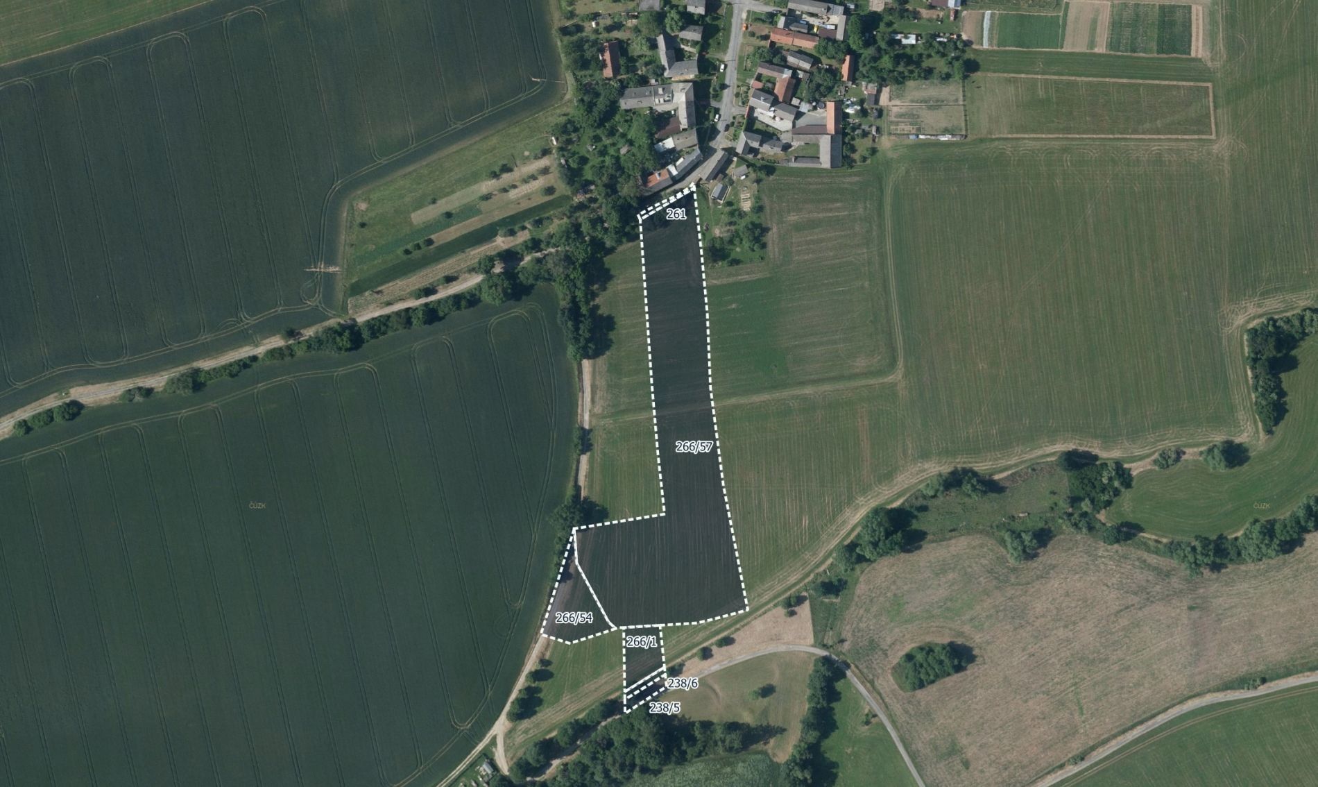 Zemědělské pozemky, Pateřín, Bílá Lhota