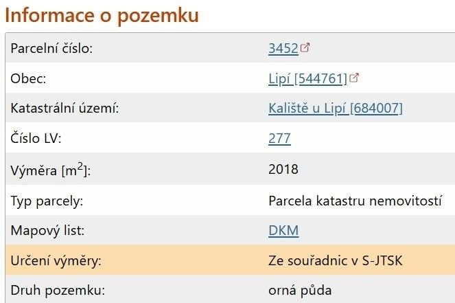 Pozemky pro bydlení, Dubné, 373 84