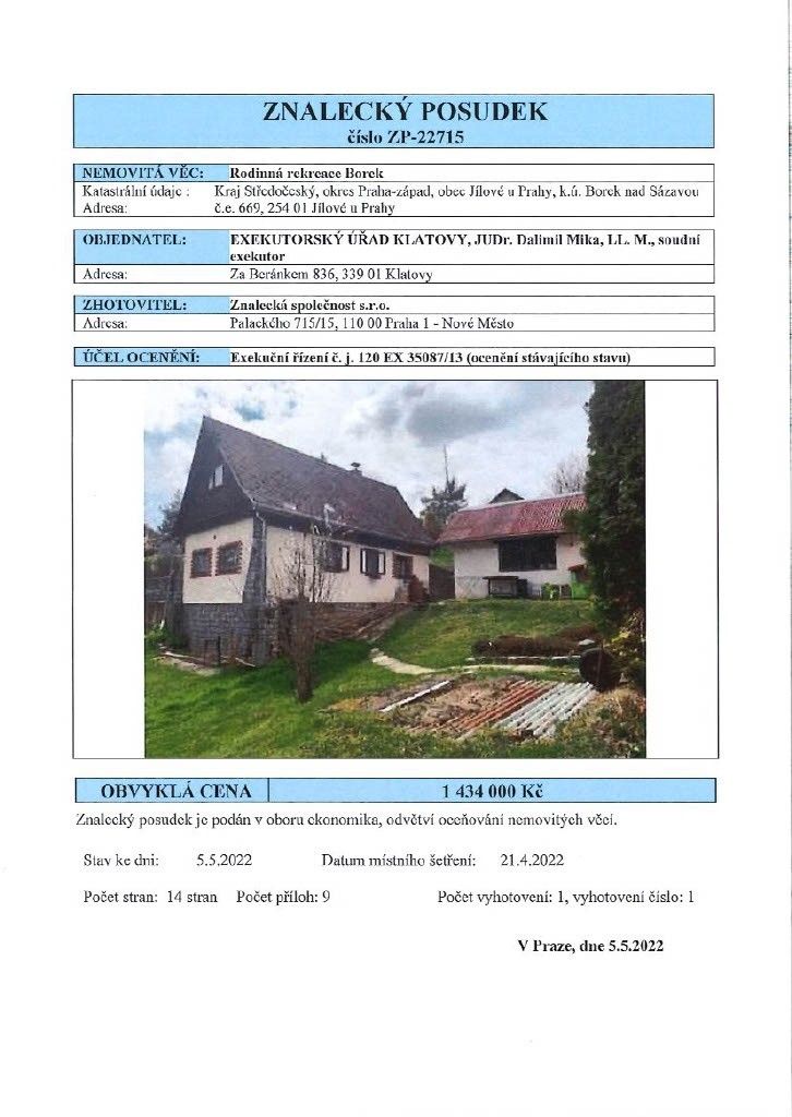 Chaty, Jílové u Prahy, 254 01