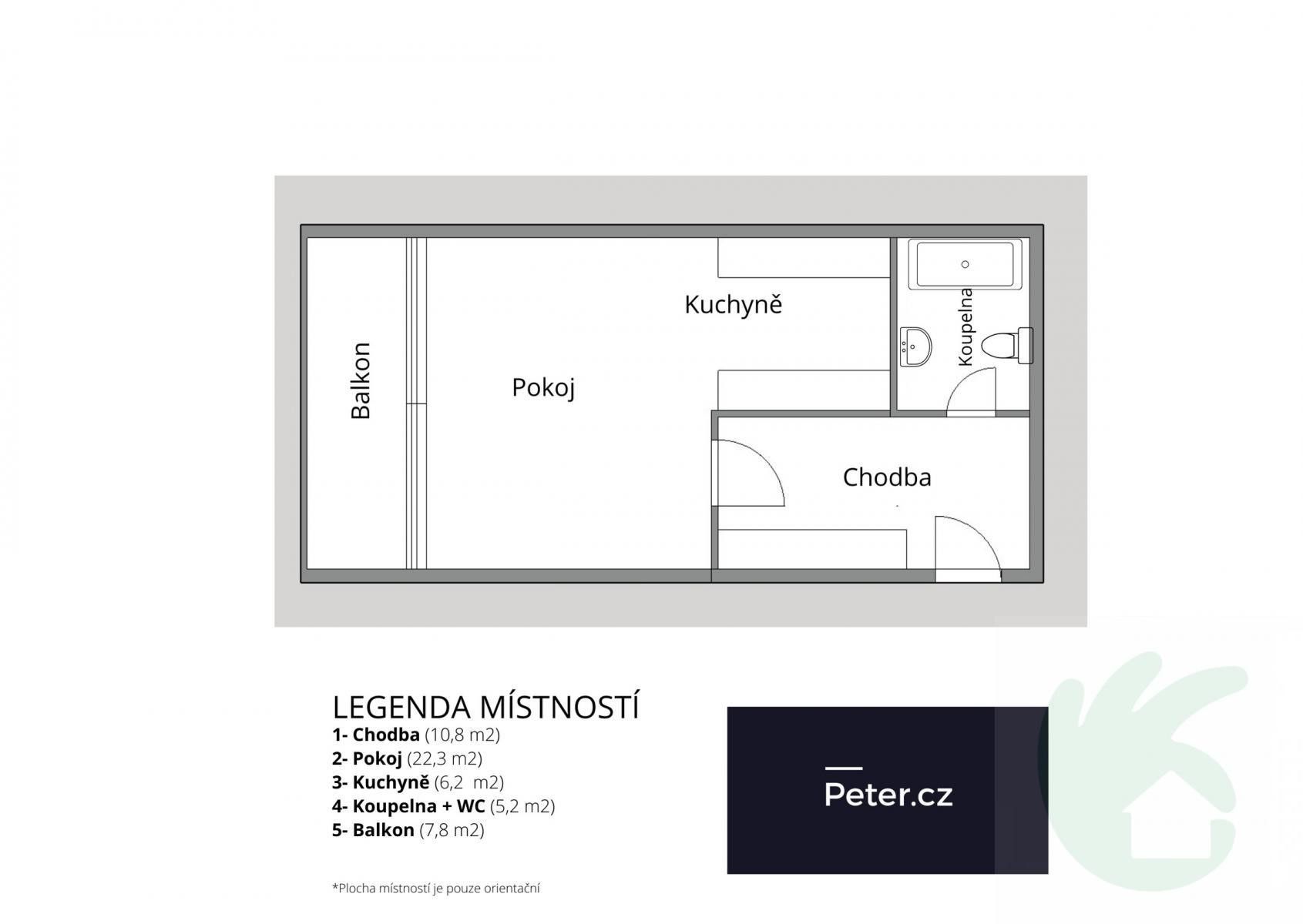 Prodej byt 1+kk - Paříkova, Praha, 44 m²