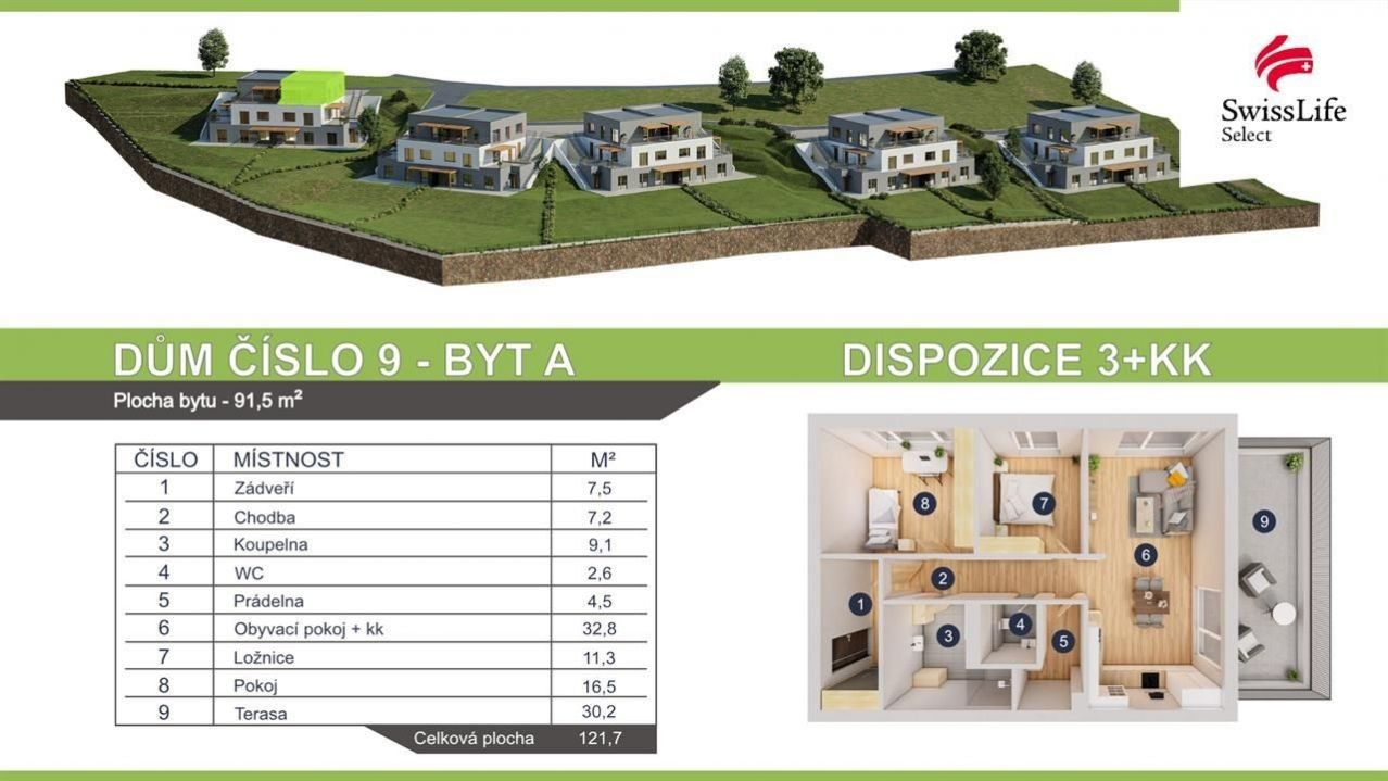 3+kk, Na Balkáně, Luka nad Jihlavou, 91 m²