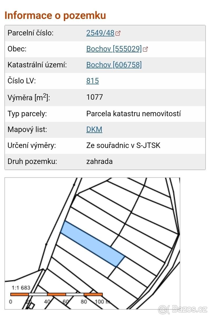 Zahrady, Bochov, 364 71, 1 077 m²