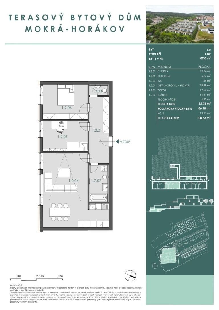 3+kk, Mokrá, 664 04, 14 m²