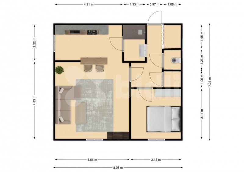 Prodej byt 2+1 - Žižkova, Benešov nad Ploučnicí, 63 m²