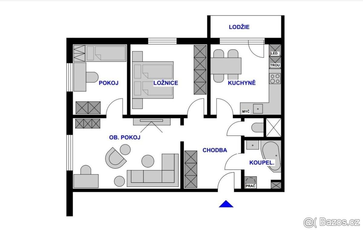 Prodej byt 3+1 - Praha, 100 00, 70 m²