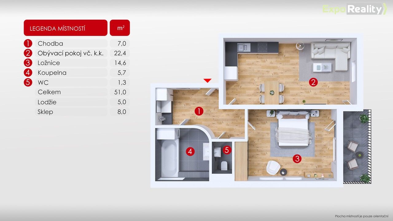 Prodej byt 2+kk - Jana Žižky, Otrokovice, 62 m²