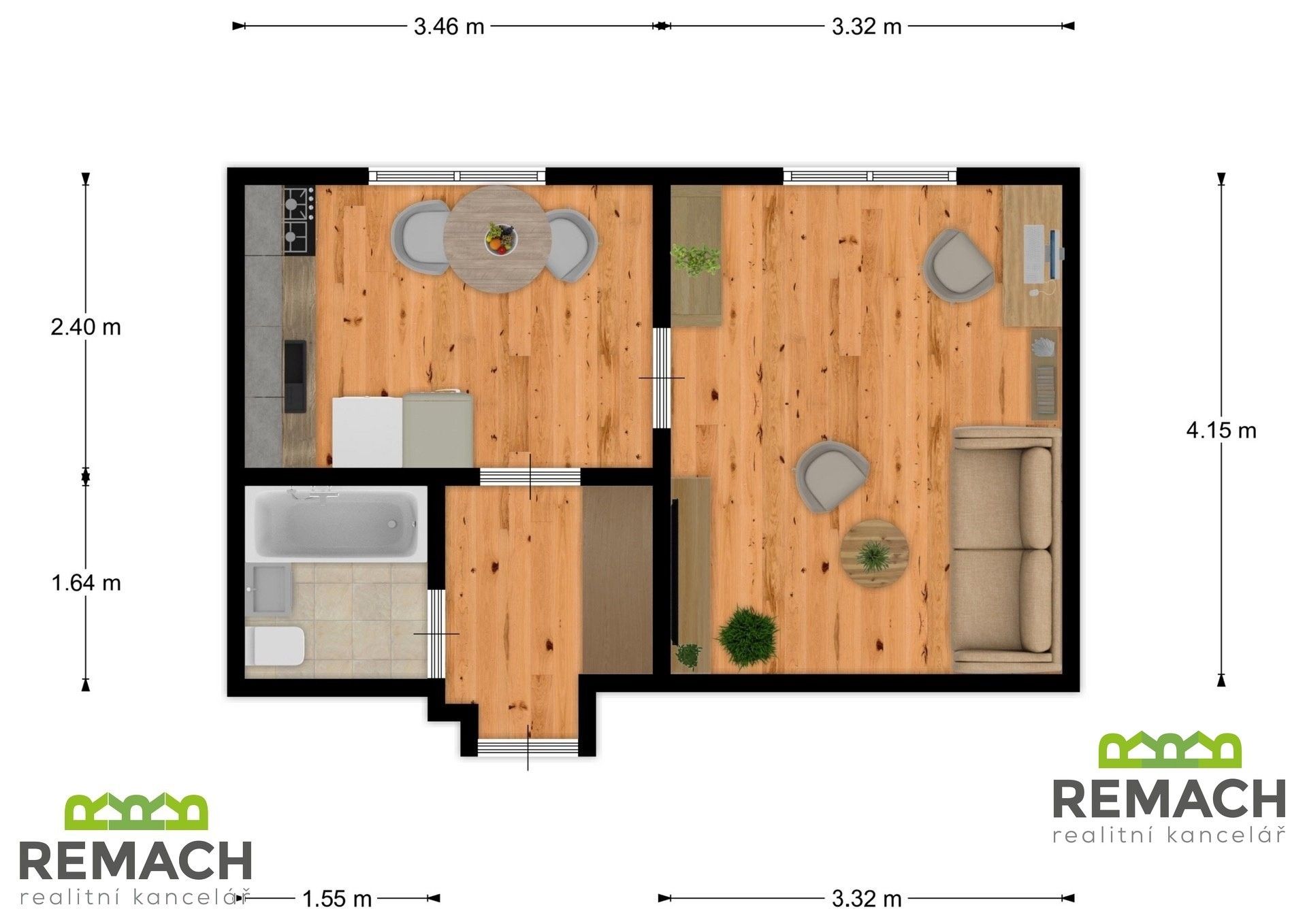 1+1, Boženy Němcové, Uherské Hradiště, 31 m²